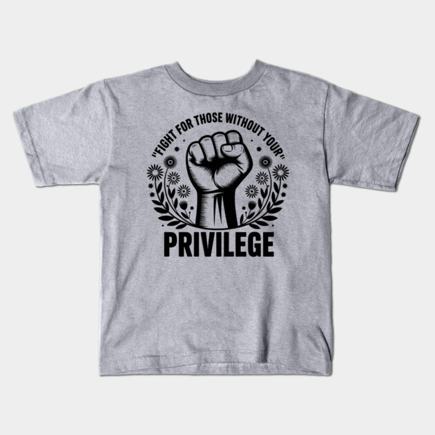White-Privilege Kids T-Shirt by Creatifly Graphic Tees