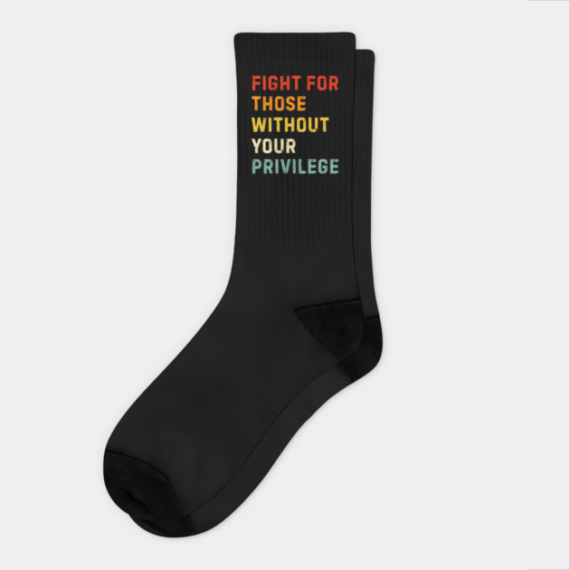 White-Privilege Socks by Creatifly Graphic Tees