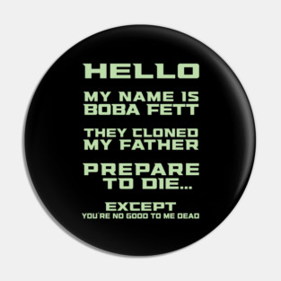 Hello, my name is... Pin