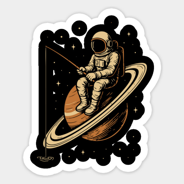 Interstellar Angler Sticker by stayfrostybro
