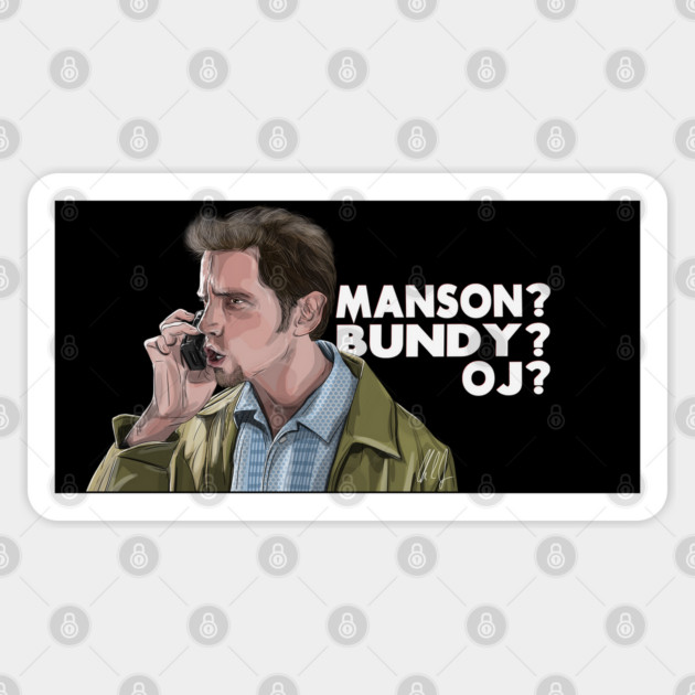 Scream 2: Manson, Bundy, OJ Sticker by 51Deesigns