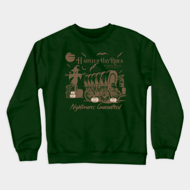 Haunted HayRides Crewneck Sweatshirt by casualteesinc