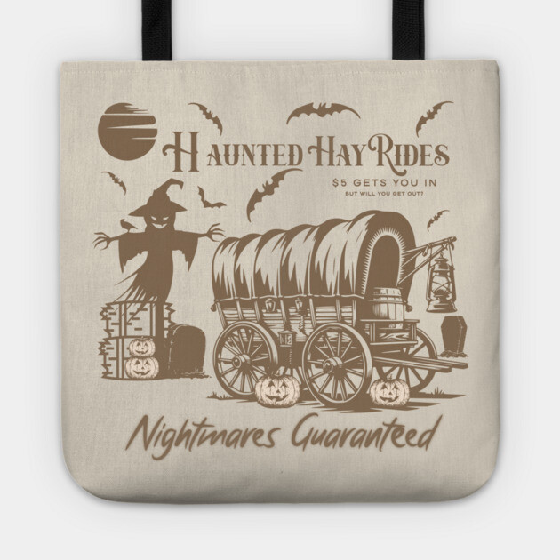 Haunted HayRides Tote by casualteesinc