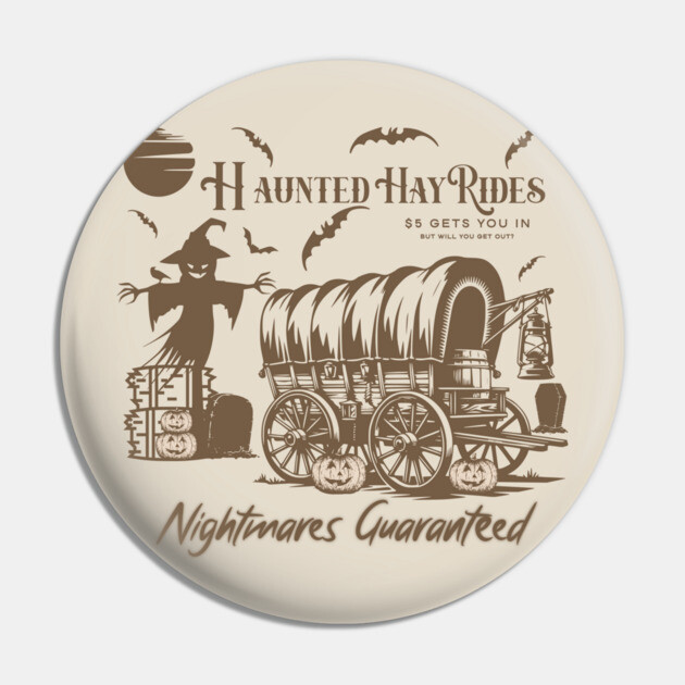 Haunted HayRides Pin by casualteesinc