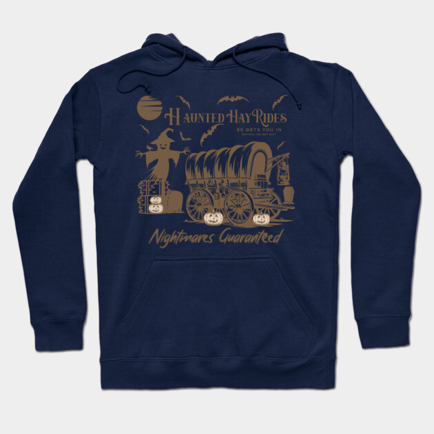 Haunted HayRides Hoodie by casualteesinc