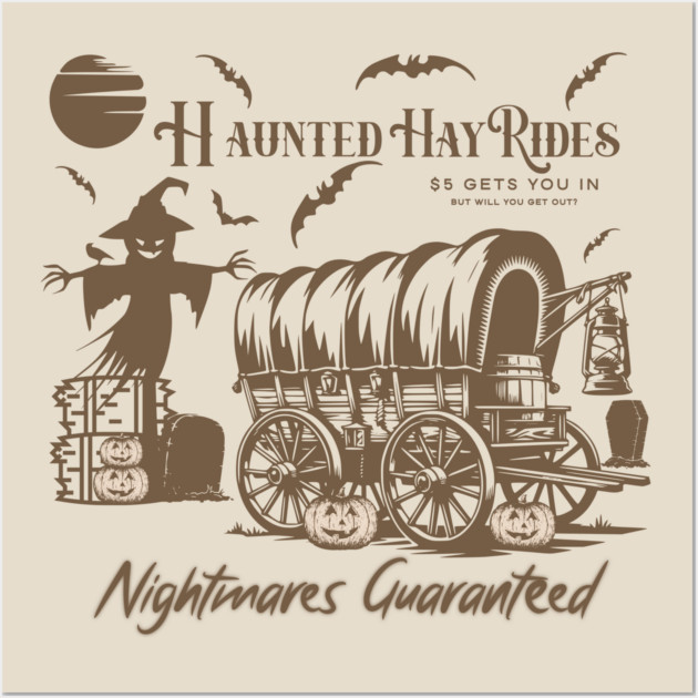 Haunted HayRides Wall Art by casualteesinc