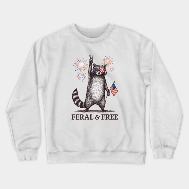 Feral & Free Crewneck Sweatshirt by Litehouse Tees