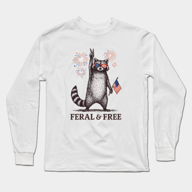 Feral & Free Long Sleeve T-Shirt by Litehouse Tees