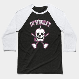 DESTROILET (Band) - Pink Outline Baseball T-Shirt