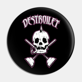 DESTROILET (Band) - Pink Outline Pin