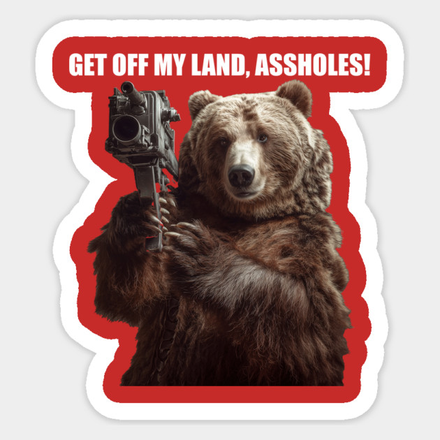 Get Off My Land Sticker by Margin's Store