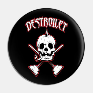 DESTROILET (Band) - Original Logo - Red Pin