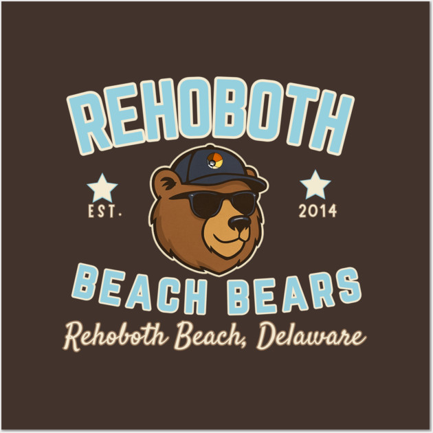 Ray-Ban Bear Blue Wall Art by Rehoboth Beach Bears