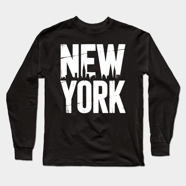 New York Long Sleeve T-Shirt by UrbanLifeApparel