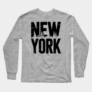 New York black design Long Sleeve T-Shirt