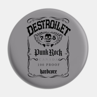 DESTROILET (Band) - JD Style Logo (Black Imprint) Pin