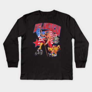 Hulk Hogan Real American Kids Long Sleeve T-Shirt