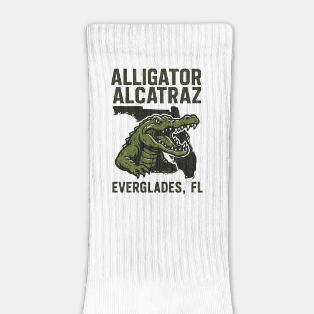 Alligator Alcatraz Everglades Florida Vintage Outdoor Badge by ArtistTee ⭐⭐⭐⭐⭐