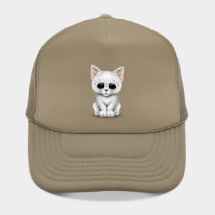 Cute White Kitten Cat Hat