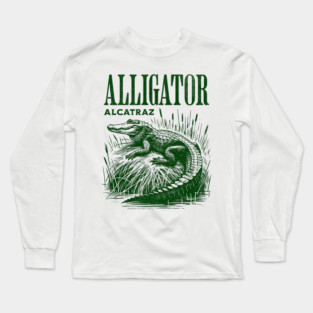 Alligator-Alcatraz-Florida-Everglades-Parody Long Sleeve T-Shirt
