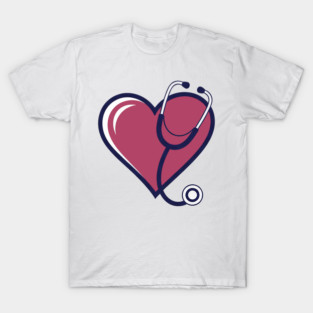 Nurse Love Stethoscope Heart Medical T-Shirt
