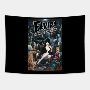 Elvira Movie Monster, Horror Film , Spooky Graphic Tapestry