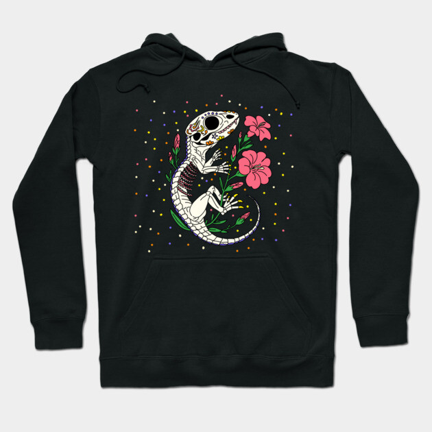 July's Larkspur & Lizard Skeleton Hoodie by H. R. Sinclair