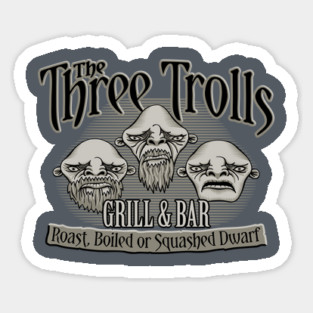 The Three Trolls Sticker
