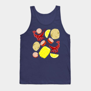 Crawfish Boil Season With blue background Tank Top