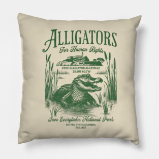 Alligator For Human Rights Pillow