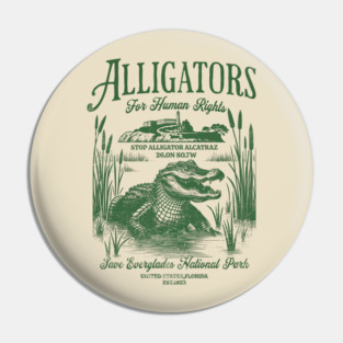Alligator For Human Rights Pin