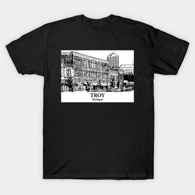 Troy - Michigan T-Shirt by Lakeric