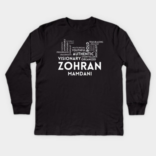 Zohran Mamdani NYC Democrat Mayor Candidate support Politics Kids Long Sleeve T-Shirt