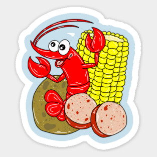 A Crawfish Boil Party Sticker