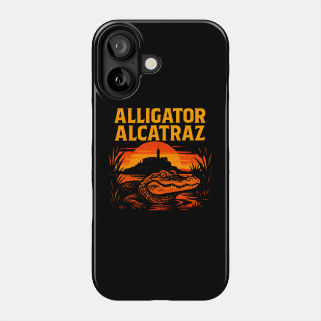 Alligator-Alcatraz Phone Case by Creatifly Graphic Tees