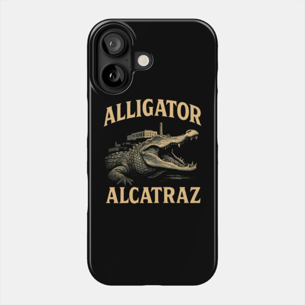 Alligator-Alcatraz Phone Case by Creatifly Graphic Tees