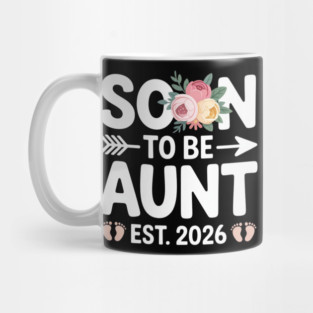 Soon To Be Aunt Est 2026 Floral Baby Announcement Mug