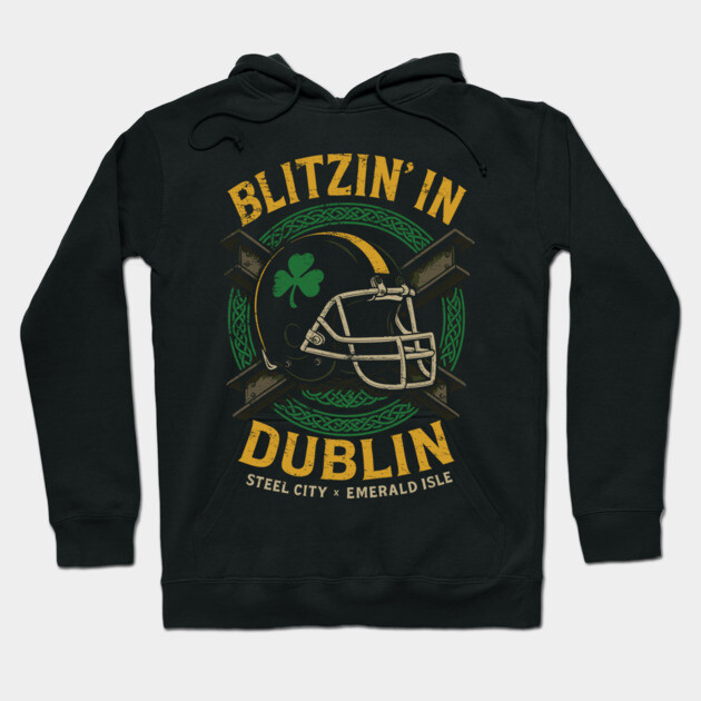 Blitzin' in Dublin: Pittsburgh x Ireland Football Tee Pittsburgh