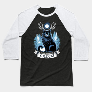 Safe from the Yule Cat Christmas Icelandic Iceland Folklore Baseball T-Shirt