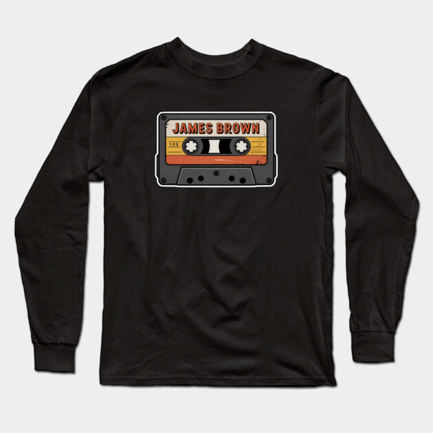 Vintage Cassette - James Brown Long Sleeve T-Shirt by UrbanLifeApparel