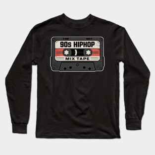 Vintage Cassette - 90s Hiphop Mix tape Long Sleeve T-Shirt
