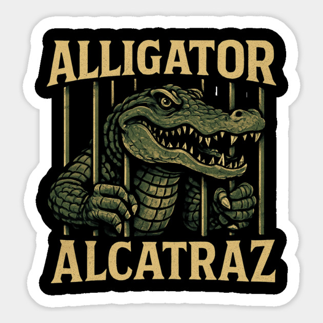 Alligator-Alcatraz Magnet by Creatifly Graphic Tees