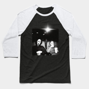 Michael Myers And Ghost In Cinema - Mowmat Studio #2 Baseball T-Shirt