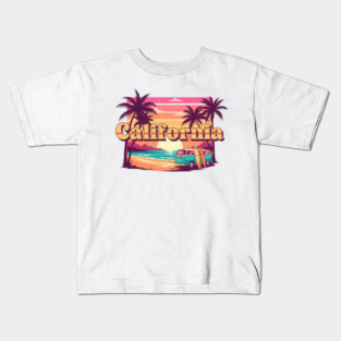 California Sunset Vibes Kids T-Shirt