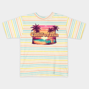 California Sunset Vibes Kids T-Shirt