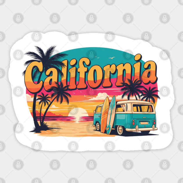 California Sticker by Ink Lines