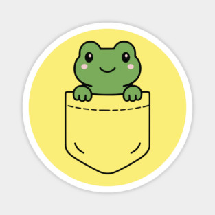 Funny Frog Pocket Pal Cute Amphibian Nature Frog Vibes Magnet