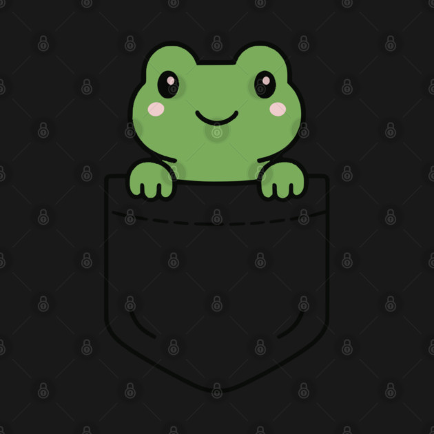 Funny Frog Pocket Pal Cute Amphibian Nature Frog Vibes by Yesteeyear