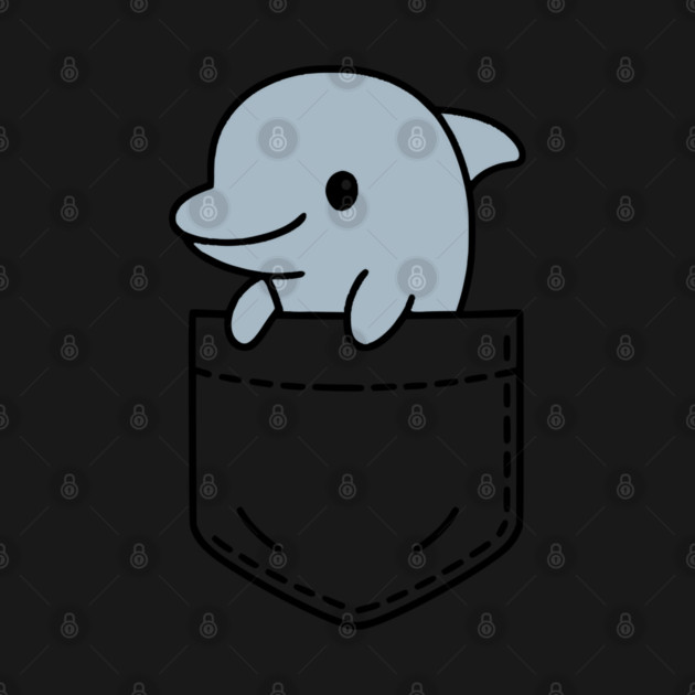 Funny Dolphin Pocket Pal Cute Dolphin Ocean Marine Animal by Yesteeyear