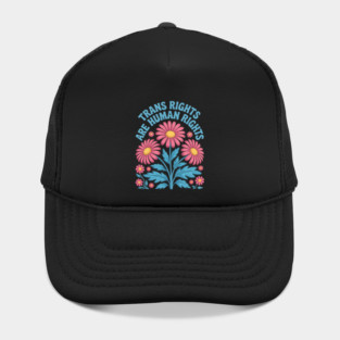 Trans Rights Are Human Rights Floral Lgbtq Pride Hat
